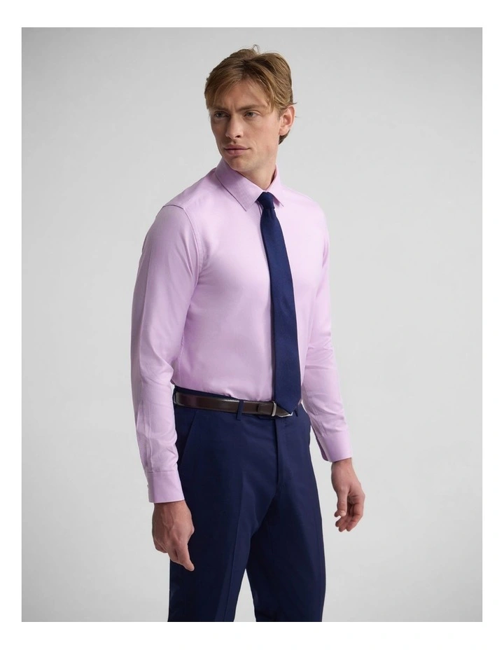 Beckton Slim Fit Cotton Shirt in Pink image 3