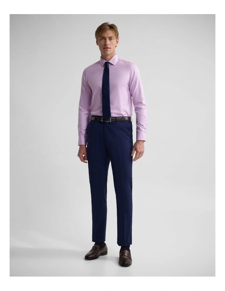 Beckton Slim Fit Cotton Shirt in Pink image 5