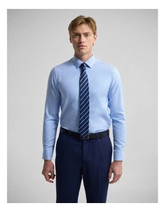 Beckton Slim Fit Cotton Shirt in Navy