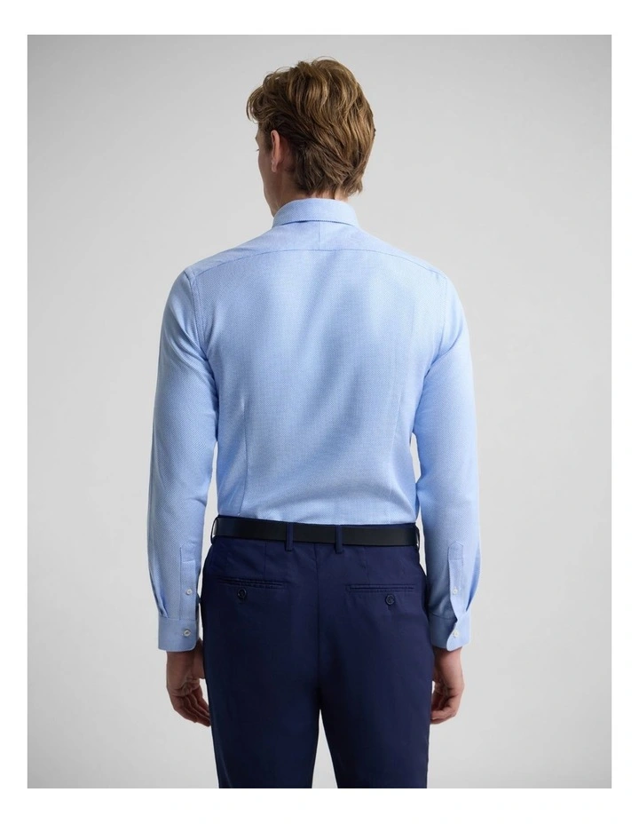 Beckton Slim Fit Cotton Shirt in Navy image 4