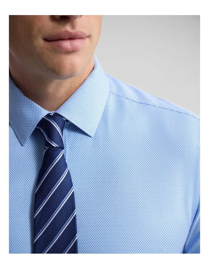 Beckton Slim Fit Cotton Shirt in Navy image 6