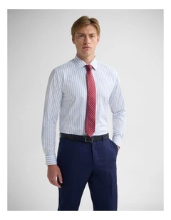 Islington Striped Classic Fit Shirt in Blue Stripe
