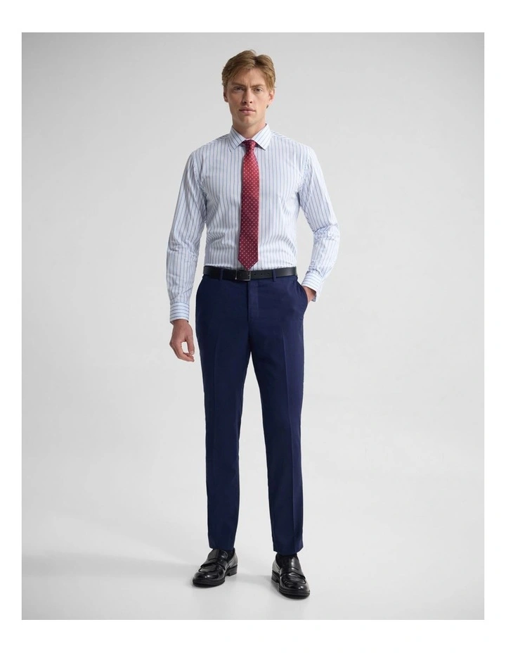 Islington Striped Classic Fit Shirt in Blue Stripe image 5
