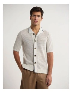 Silas Button Up Knit in Natural