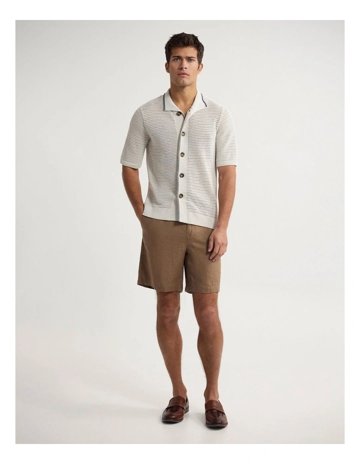Silas Button Up Knit in Natural image 5