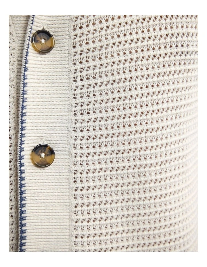 Silas Button Up Knit in Natural image 6