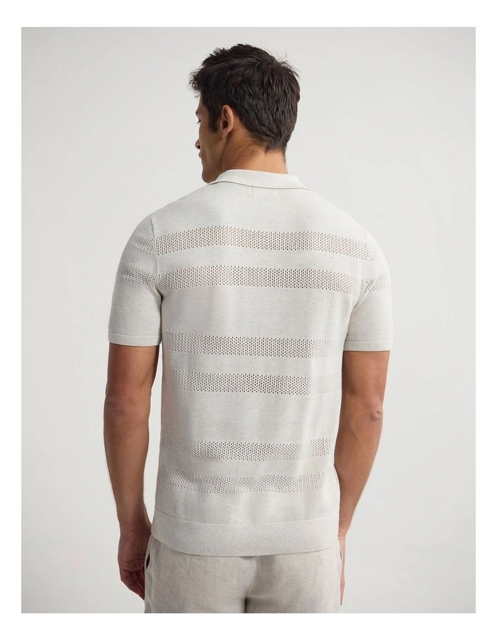 Lincon Polo Collar Knit in Natural image 2