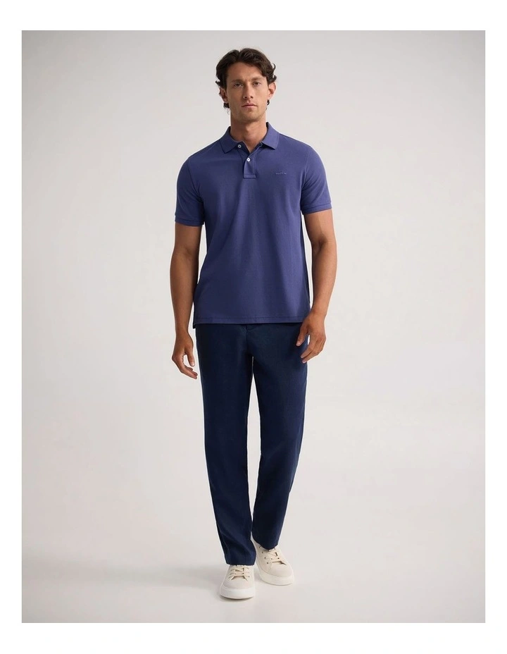 Reeve Pique Polo in Blue image 5