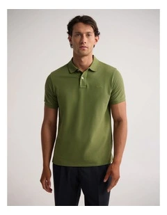 Reeve Pique Polo in Green