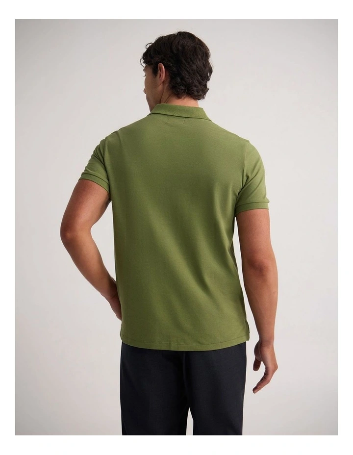 Reeve Pique Polo in Green image 2