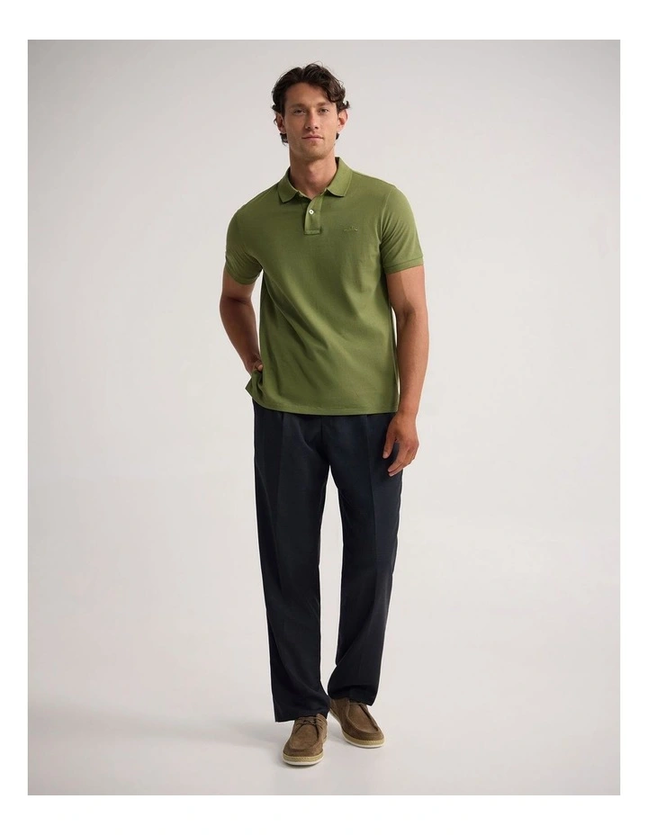 Reeve Pique Polo in Green image 5