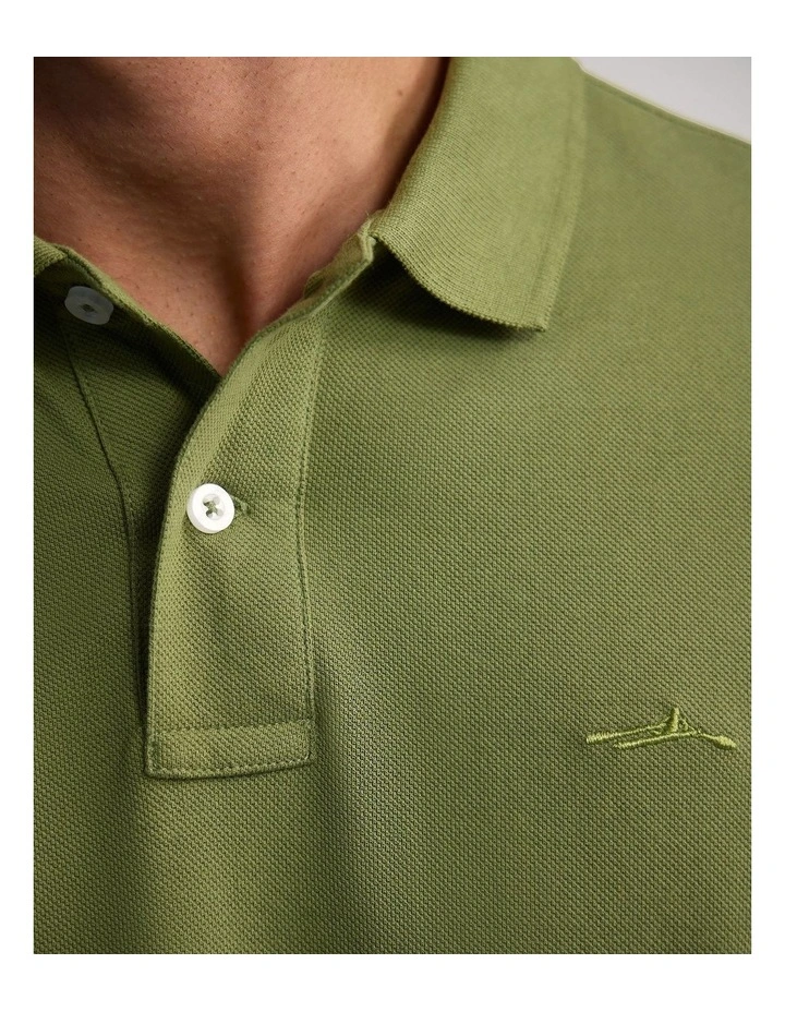 Reeve Pique Polo in Green image 6