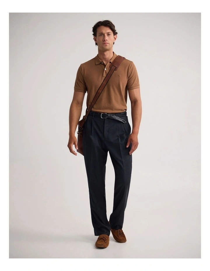 Reeve Pique Polo in Mocha image 5