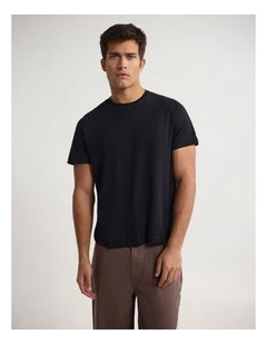 Jed Lightweight Jersey T-Shirt in Black