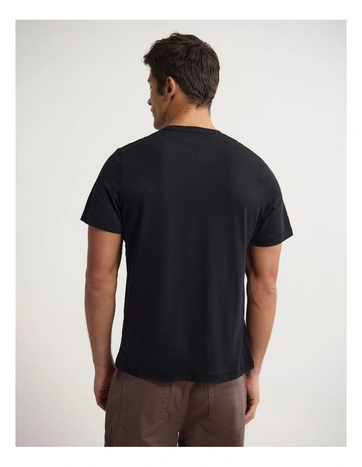 Jed Lightweight Jersey T-Shirt in Black image 2