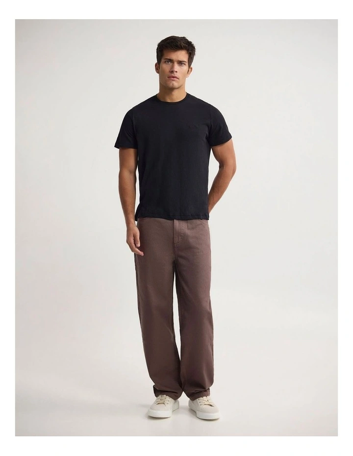 Jed Lightweight Jersey T-Shirt in Black image 5