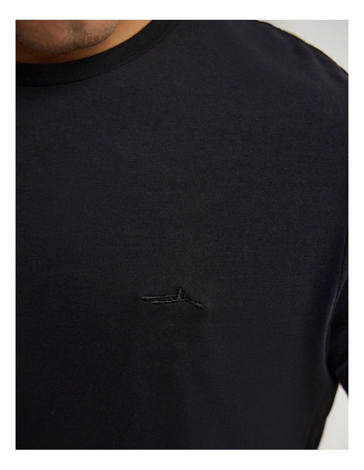 Jed Lightweight Jersey T-Shirt in Black image 6