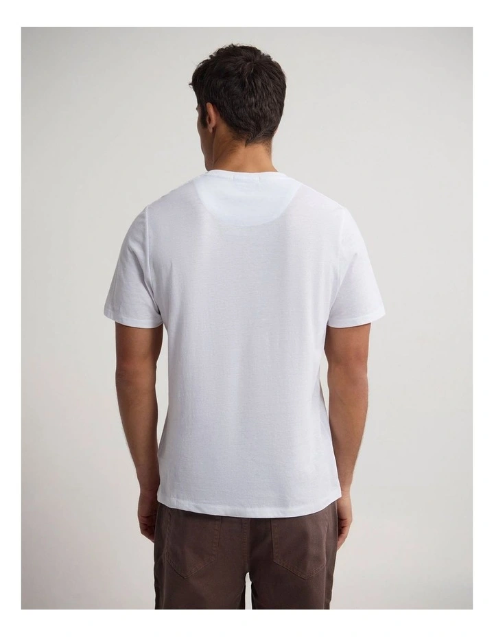 Jed Lightweight Jersey T-Shirt in White image 2
