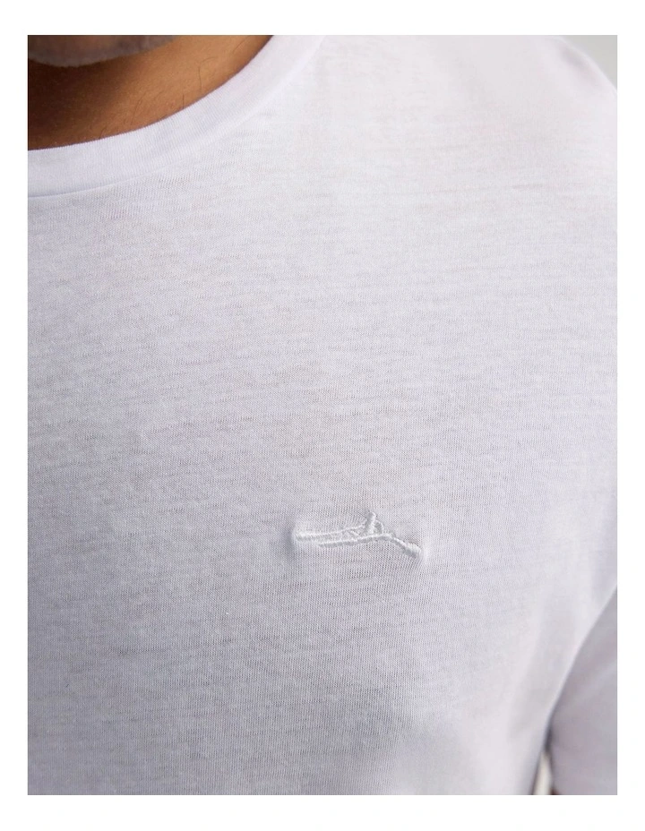Jed Lightweight Jersey T-Shirt in White image 6