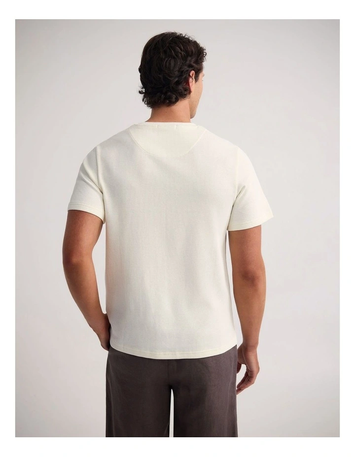 Quill Waffle T-Shirt in Ecru image 2