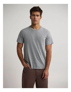 Jed Lightweight Jersey T-Shirt in Melange Grey