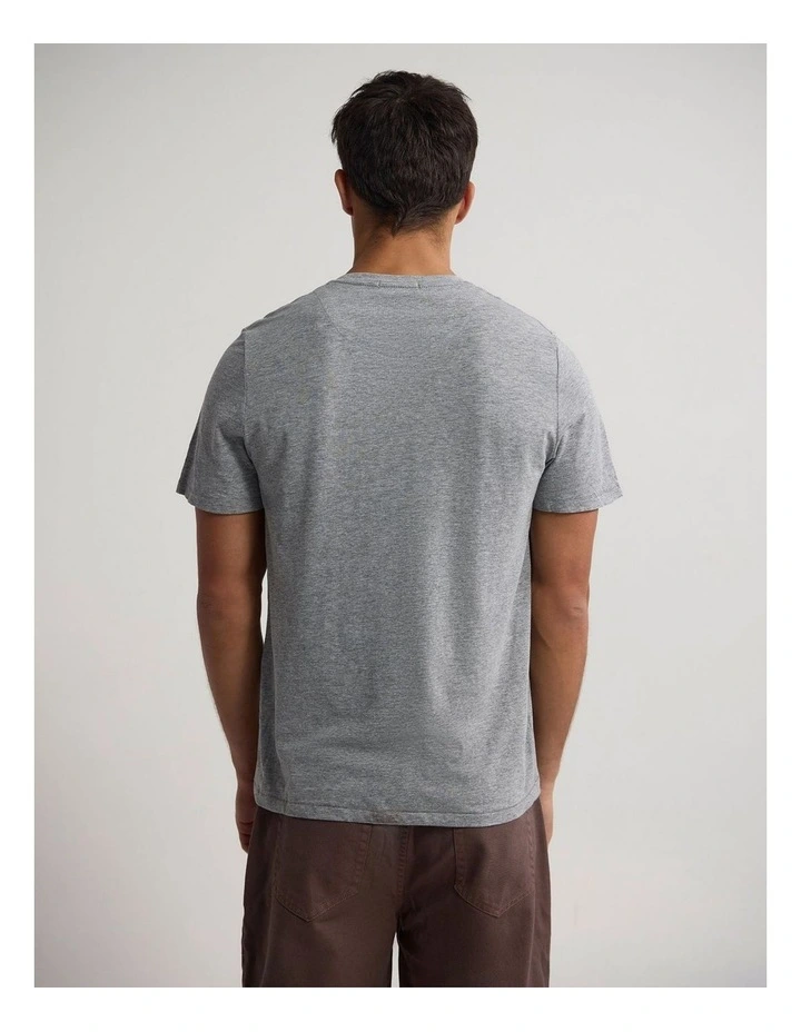 Jed Lightweight Jersey T-Shirt in Melange Grey image 2