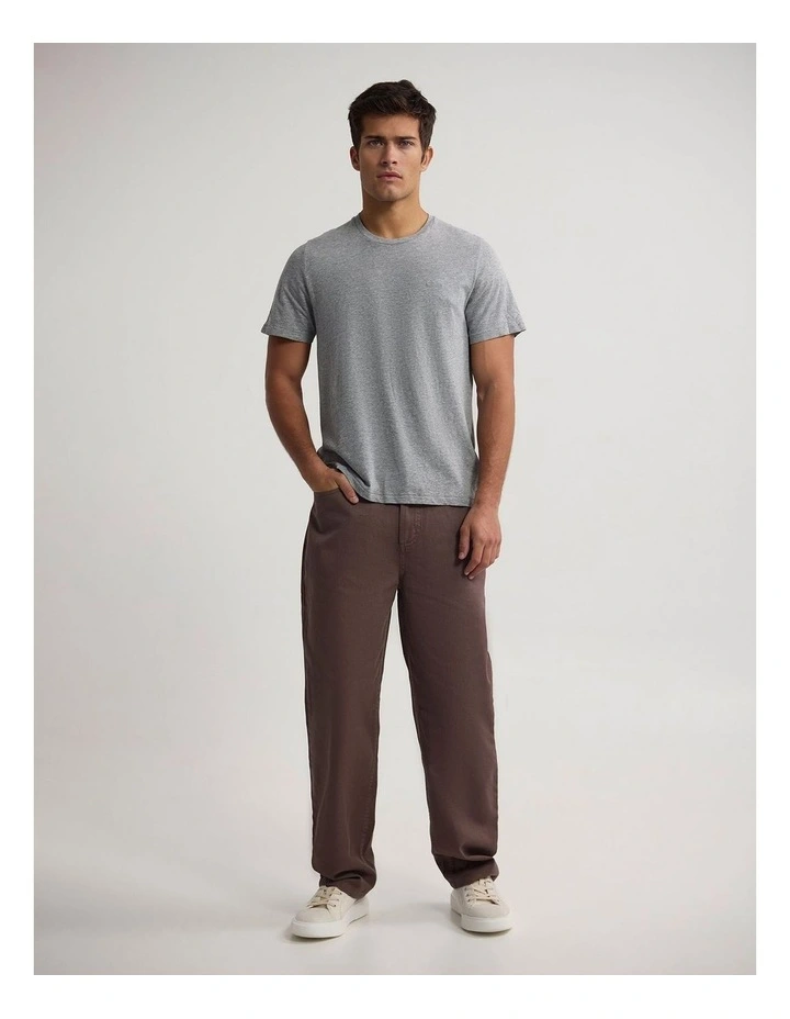 Jed Lightweight Jersey T-Shirt in Melange Grey image 5