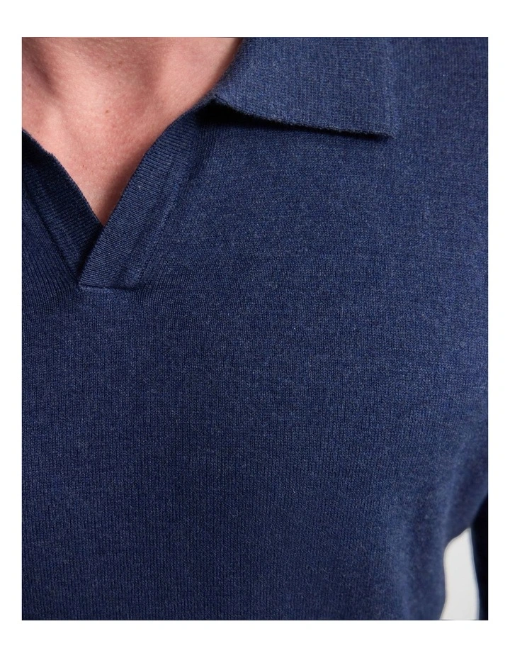 Dominic Polo Cashmere Blend Knit in Navy image 6