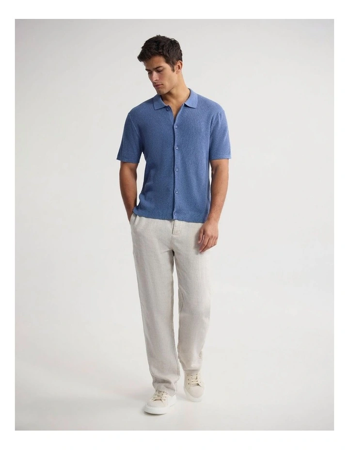 Atlas Button Front Knit in Blue image 5