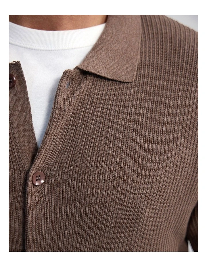 Atlas Button Front Knit in Mocha image 6
