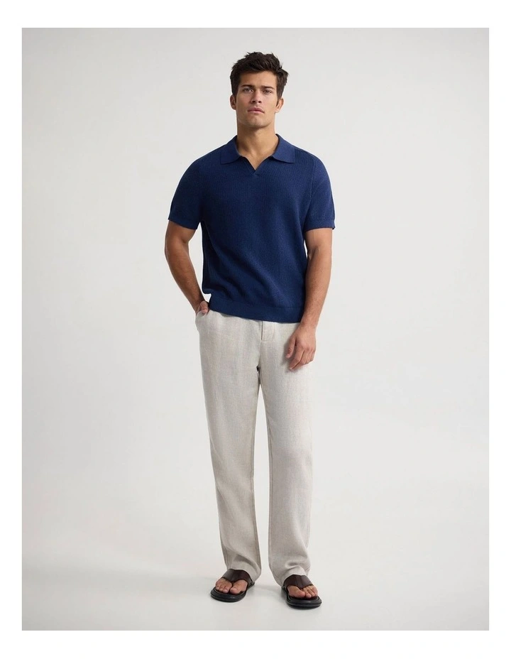 Marc Ribbed Polo in Navy image 5