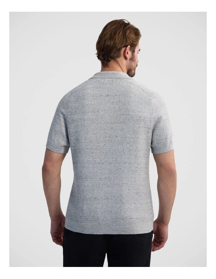 Marc Ribbed Polo in Grey image 2