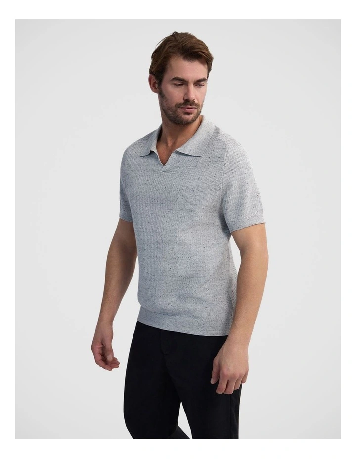 Marc Ribbed Polo in Grey image 3