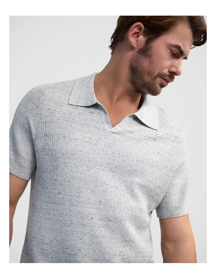 Marc Ribbed Polo in Grey image 4