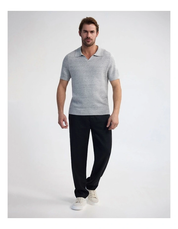 Marc Ribbed Polo in Grey image 5