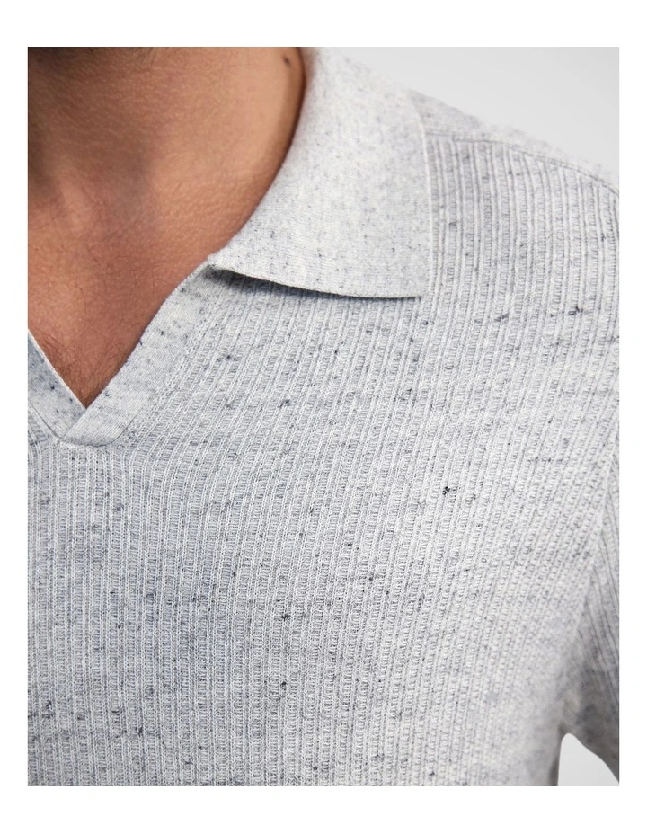 Marc Ribbed Polo in Grey image 7