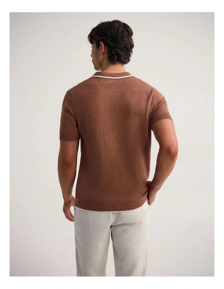 Roman Piping Trim Knitted Polo image 2