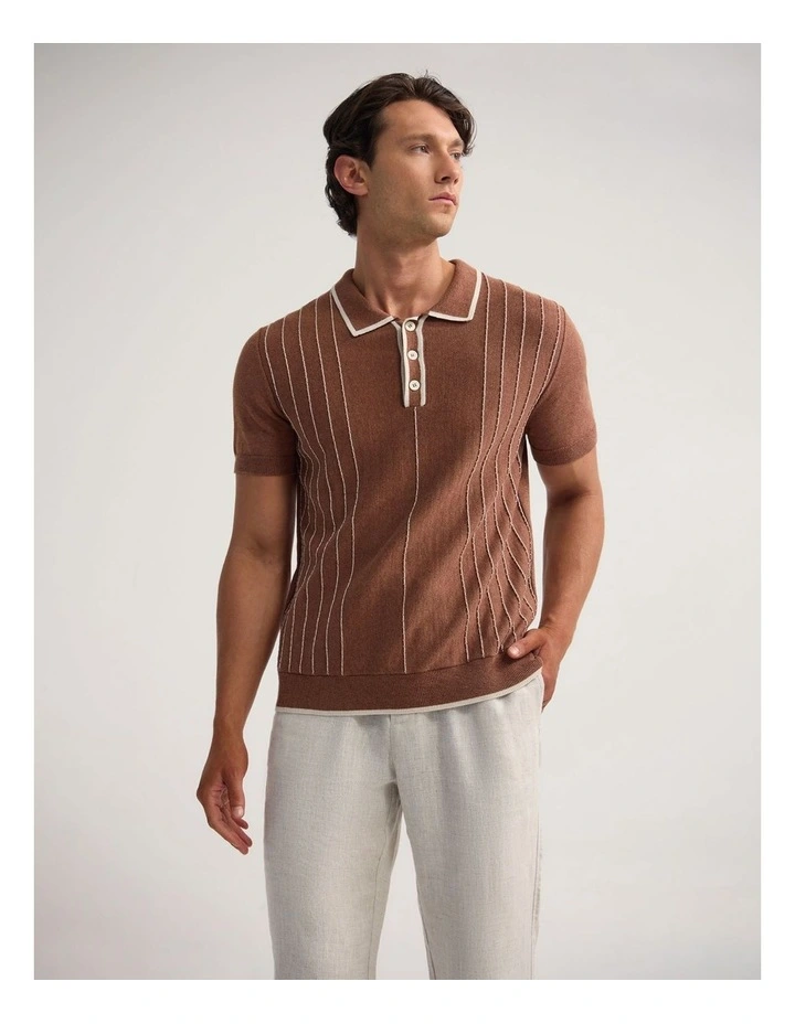 Roman Piping Trim Knitted Polo image 4