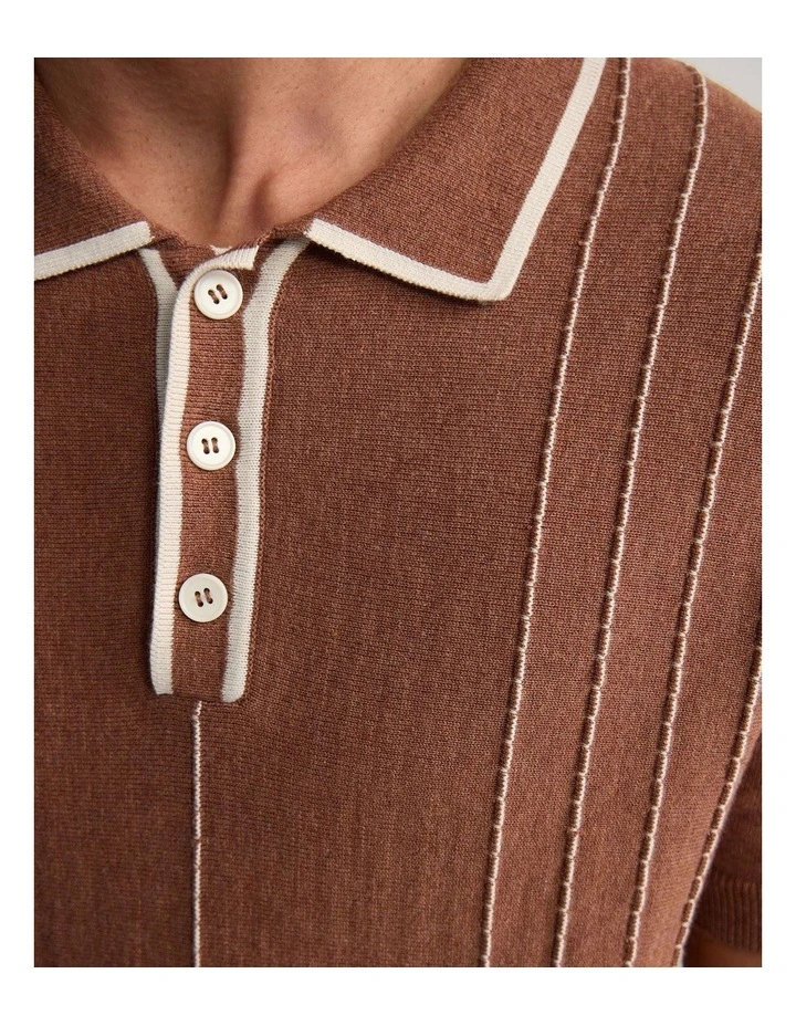 Roman Piping Trim Knitted Polo image 6