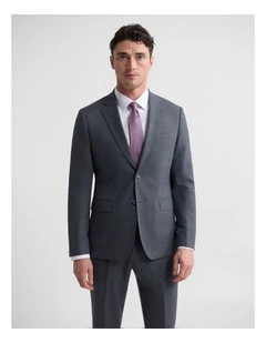Byron Wool Suit Jacket in Charcoal