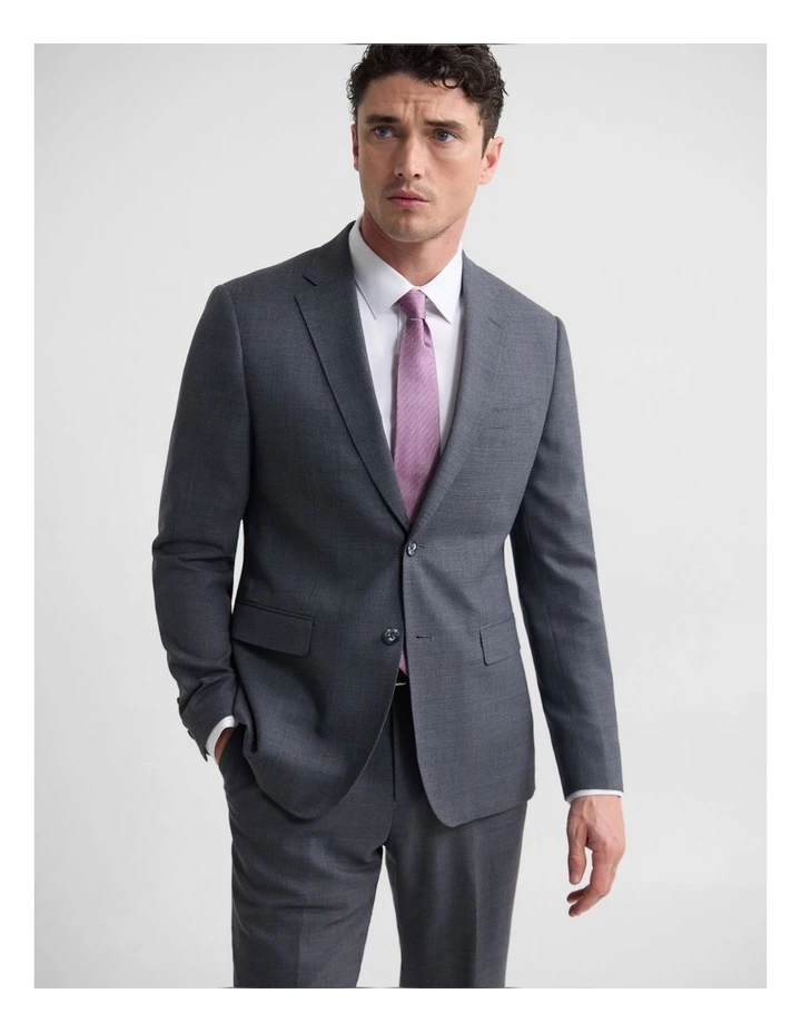 Byron Wool Suit Jacket in Charcoal image 5