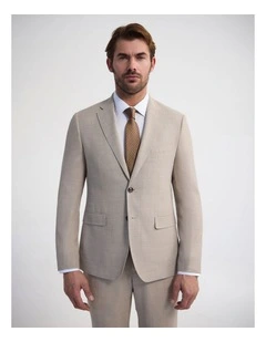 Byron Wool Suit Jacket in Sand