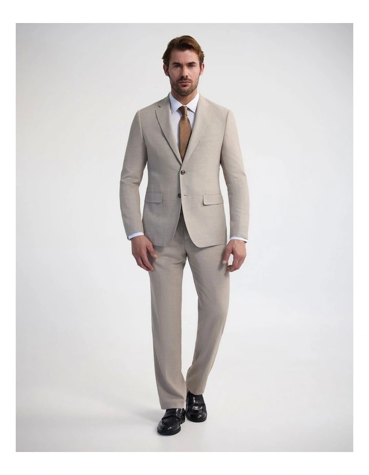 Byron Wool Suit Jacket in Sand image 2