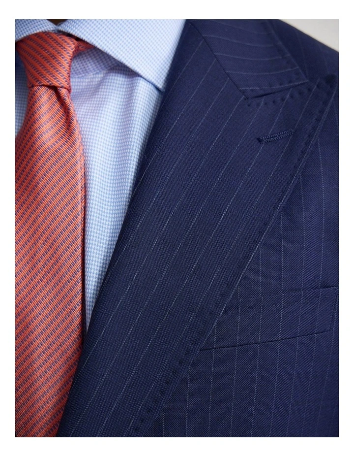 Byron Wool Stripe Suit Jacket in Navy Pinstripe image 6