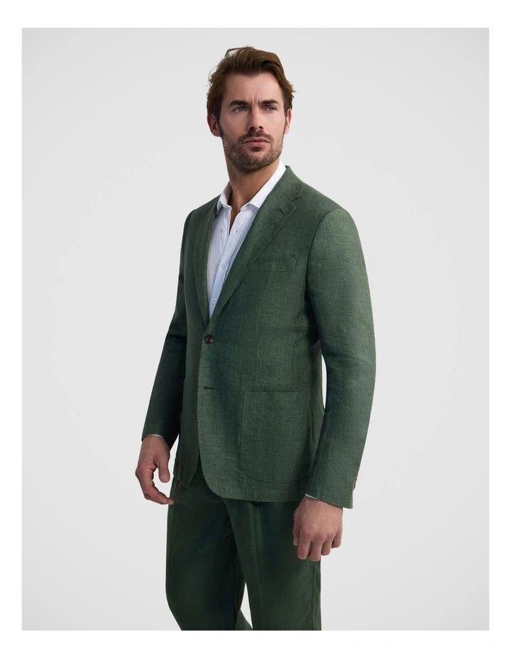 Wordsworth French Linen Blazer in Green image 4