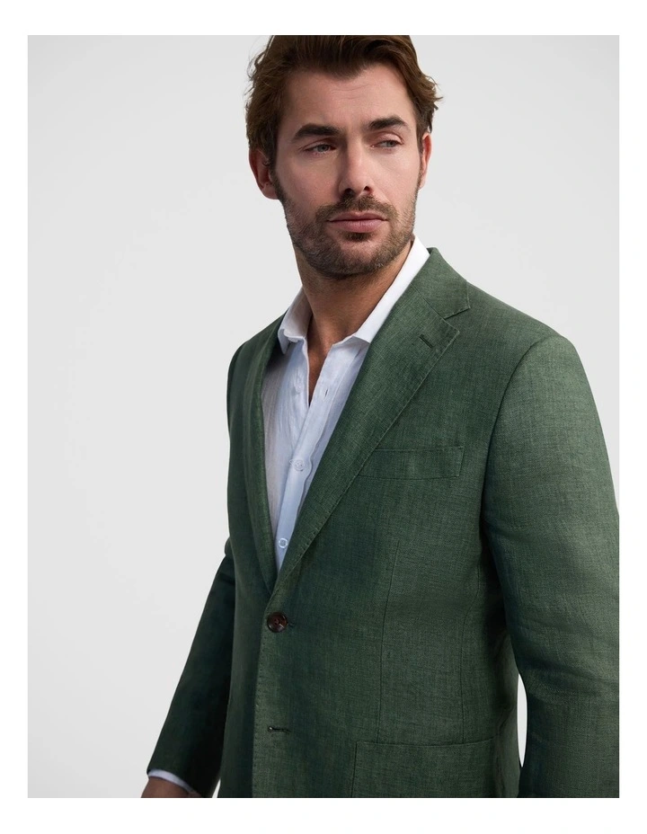 Wordsworth French Linen Blazer in Green image 5