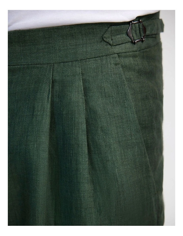 Christopher Linen Trousers in Green image 6