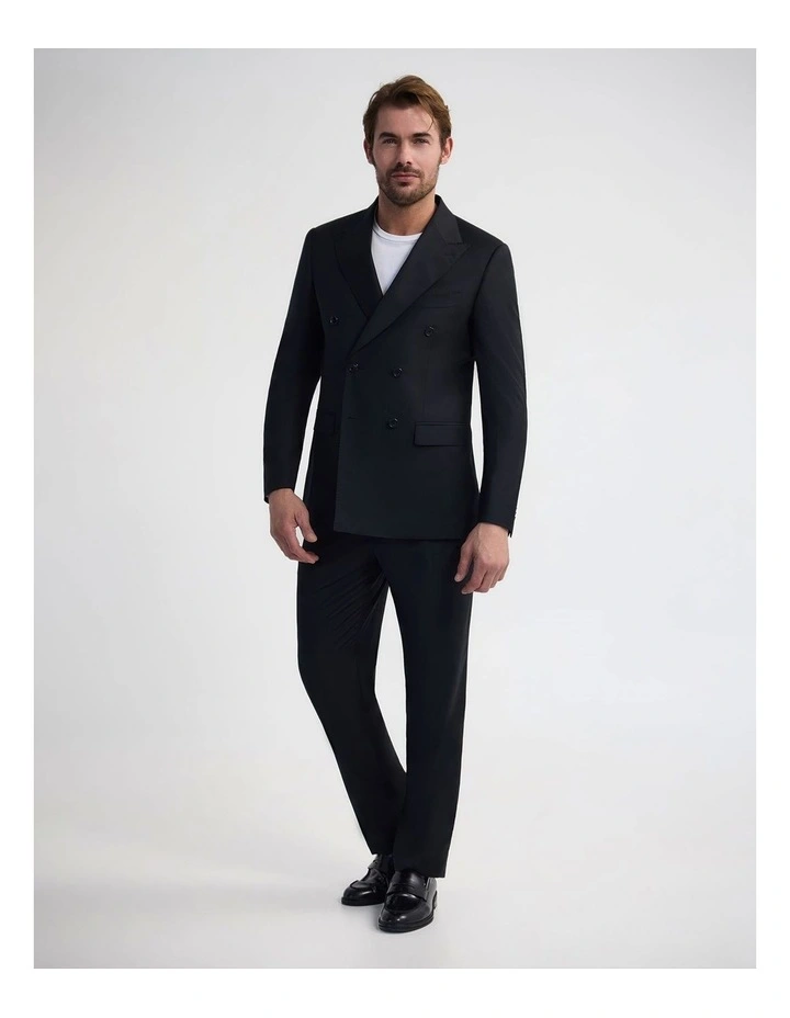 Hardy Double Breast Wool Jacket in Black image 2