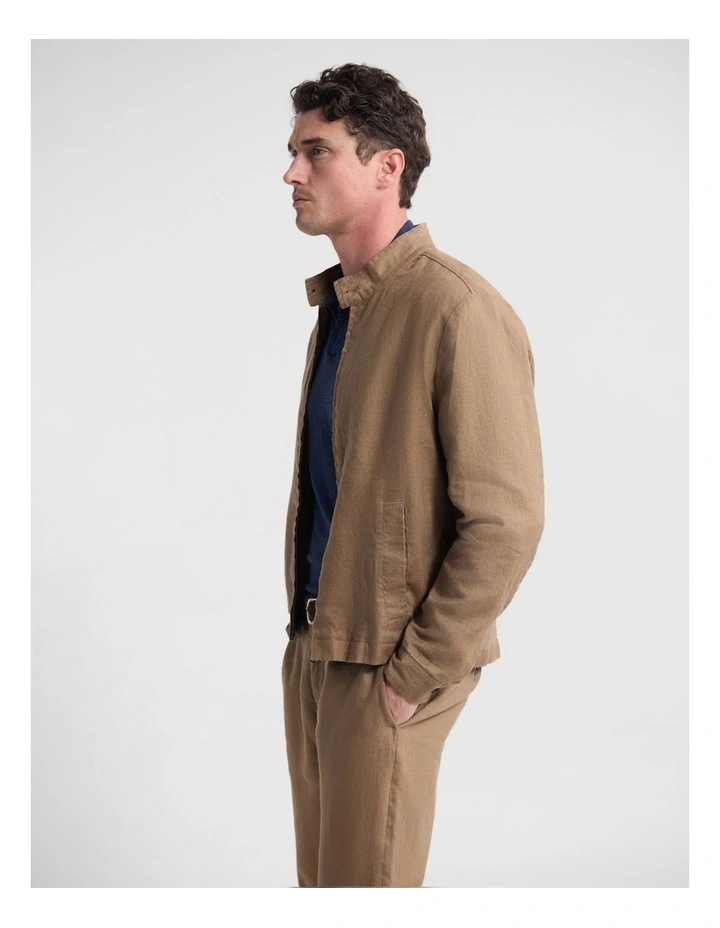 Gabriel French Linen Jacket in Sand image 2