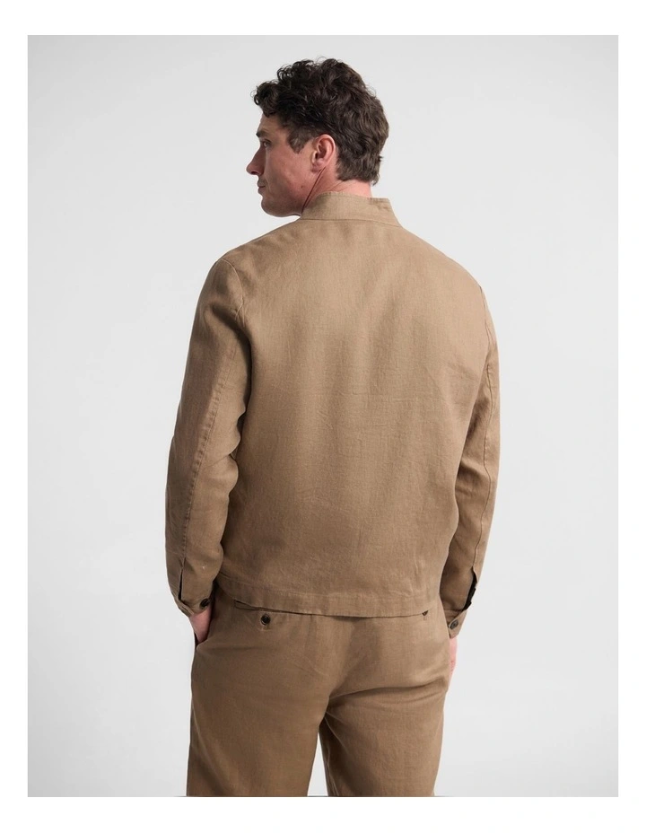 Gabriel French Linen Jacket in Sand image 3